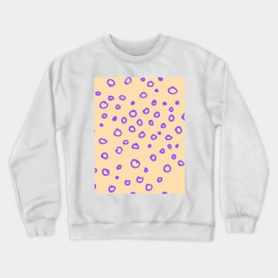Abstract boho purple bubble pattern Crewneck Sweatshirt